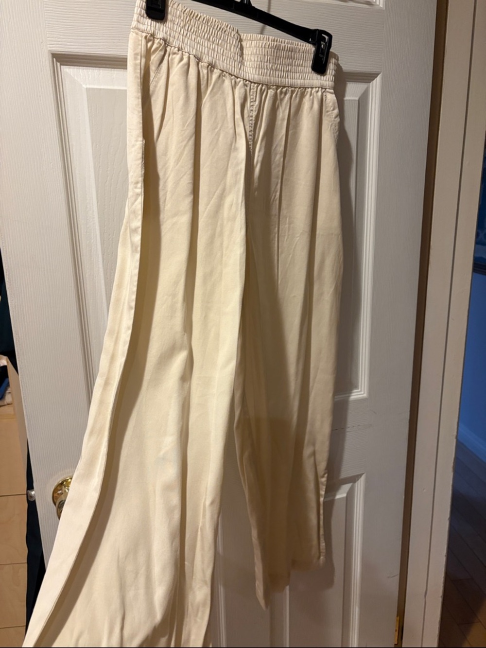 DKNY Cream Elastic Waist Trousers